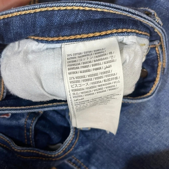 Hollister Faded Dark Wash Straight Leg Denim Jeans Women's Size 5S/W27 - Picture 7 of 7